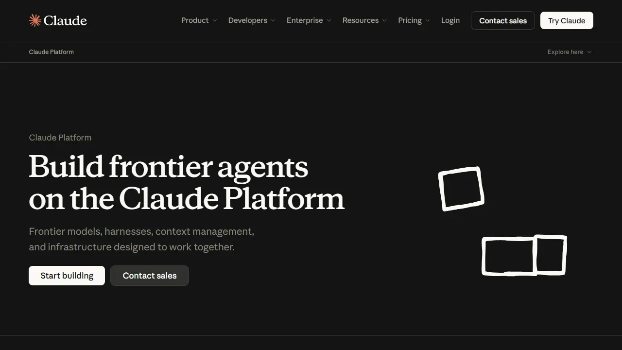 Claude Platform (Anthropic API) - zrzut strony