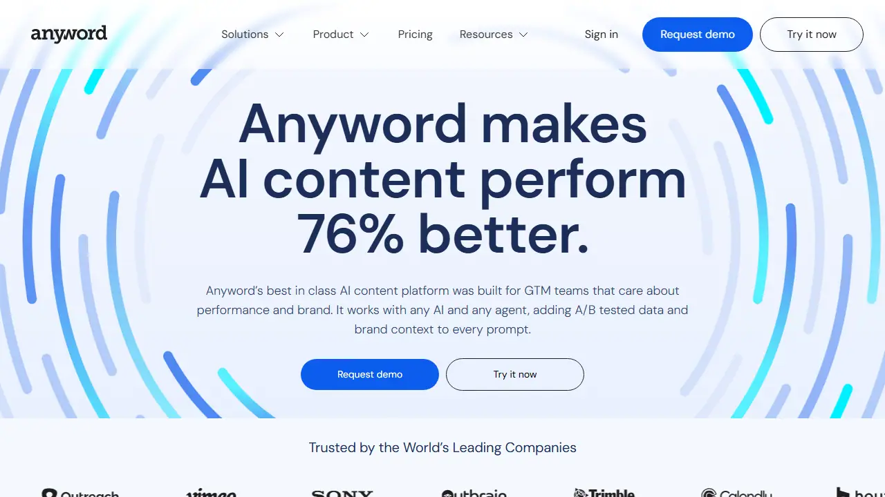 Anyword - zrzut strony