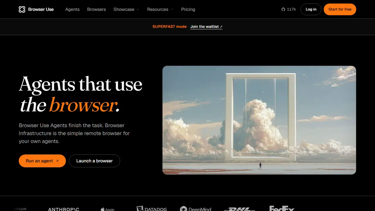 Browser Use - zrzut strony
