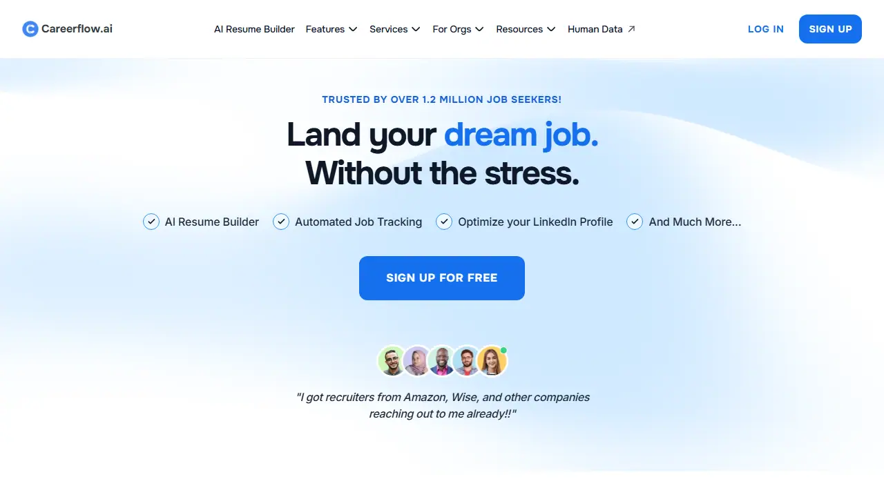 Careerflow - zrzut strony
