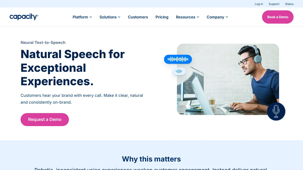 Capacity Text-to-Speech (CereProc) - zrzut strony