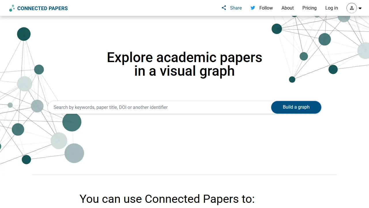 Connected Papers - zrzut strony