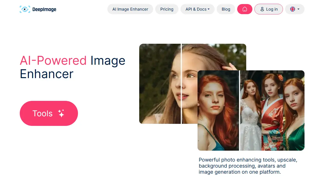 Deep-Image.ai - zrzut strony