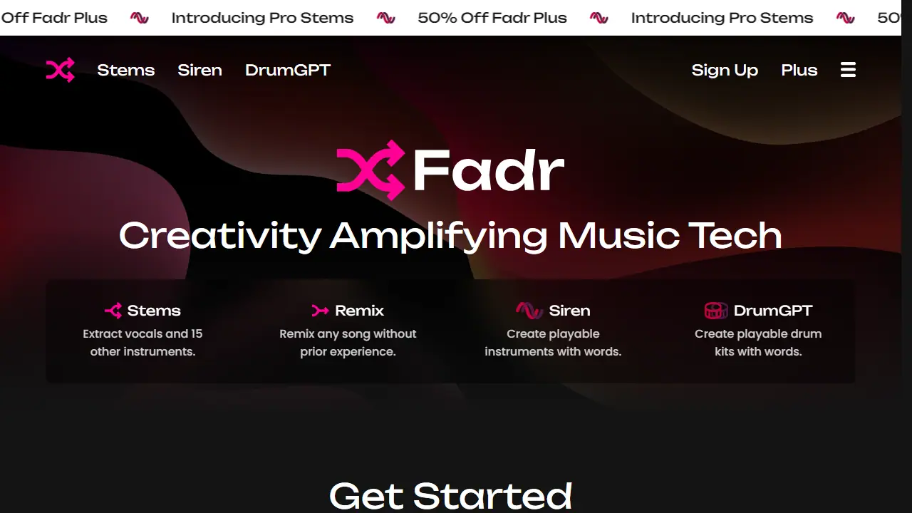 Fadr - zrzut strony