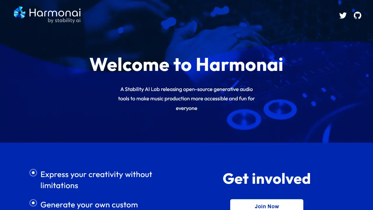 Harmonai - zrzut strony
