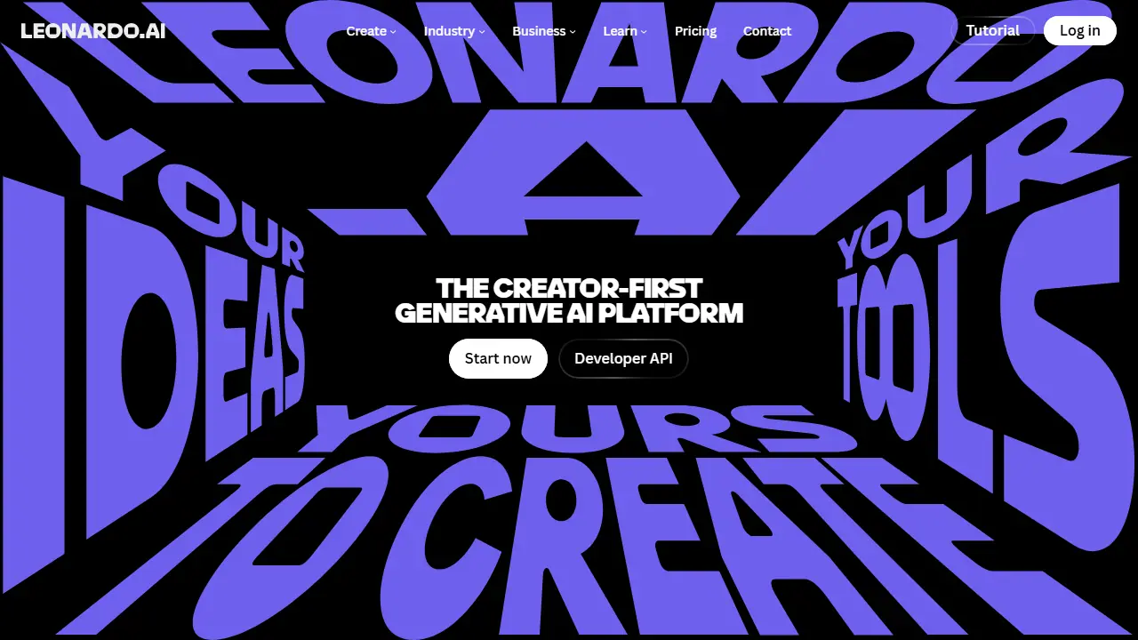 Leonardo AI - zrzut strony