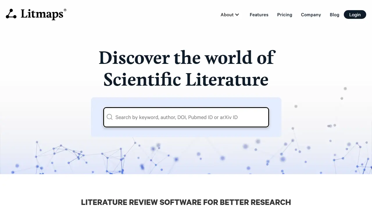 Litmaps - zrzut strony