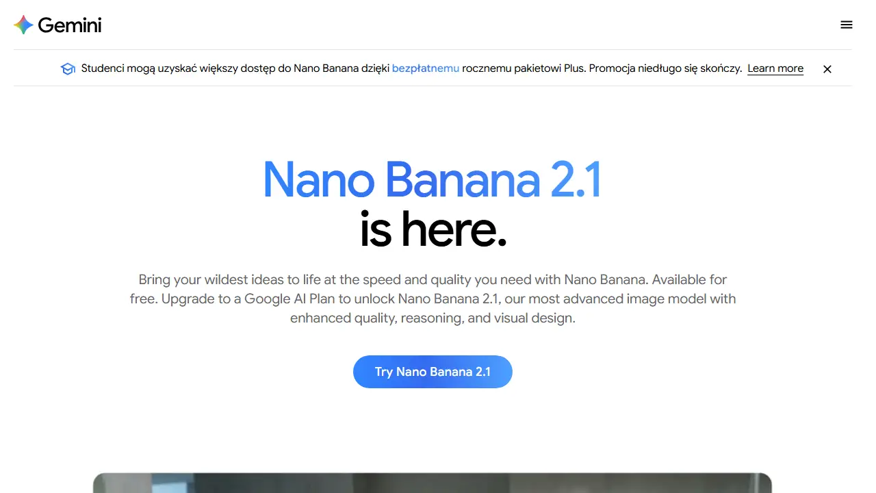 Nano Banana 2 - zrzut strony