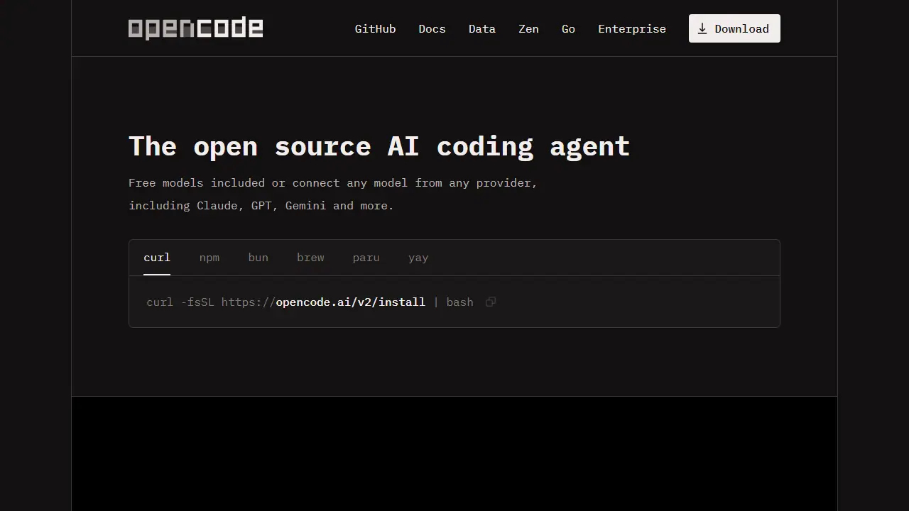 OpenCode - zrzut strony