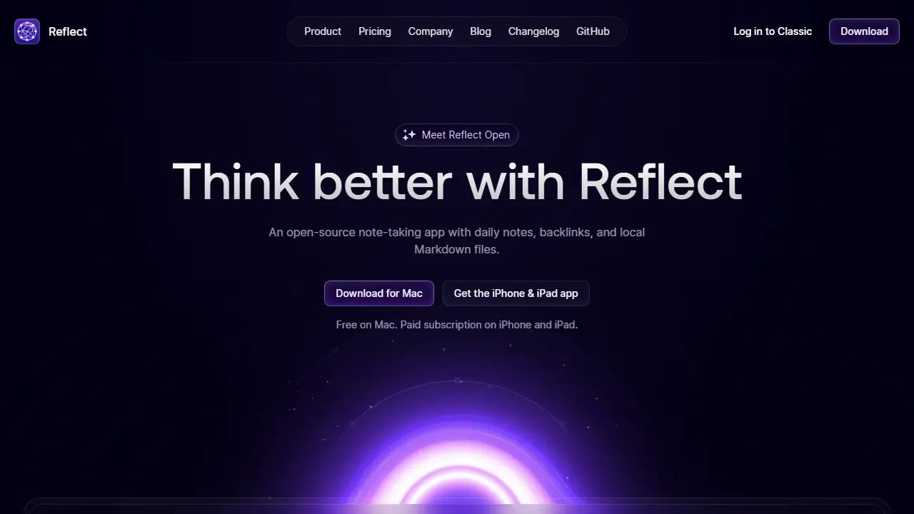 Reflect - zrzut strony
