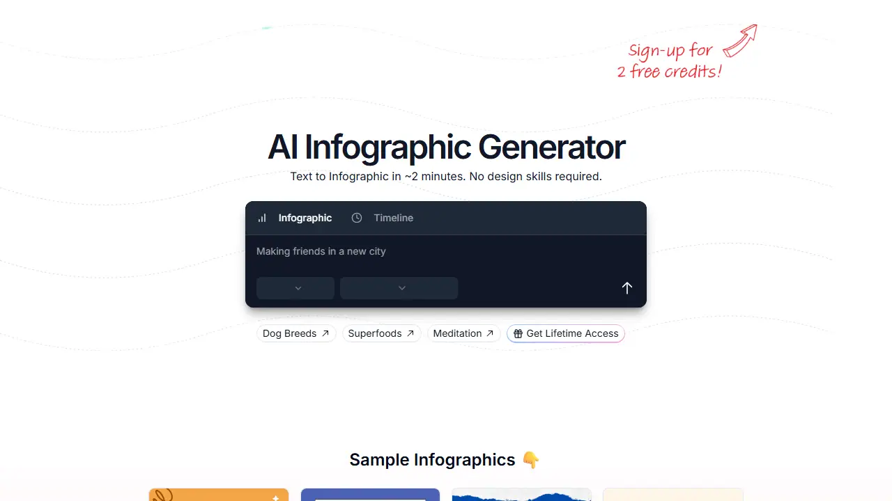 Text to Infographic - zrzut strony